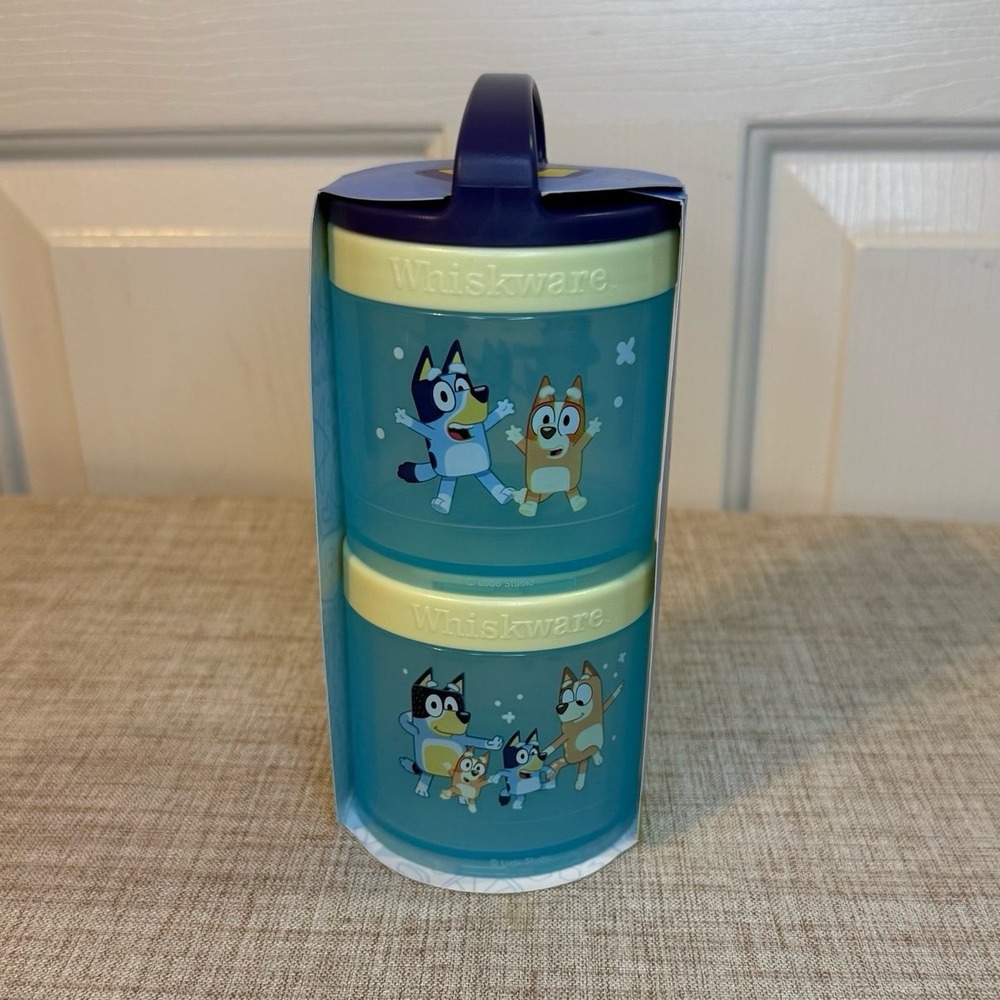 Whiskware Stackable 2pc Food Storage Snack Jar - Bluey Kids Snack Container